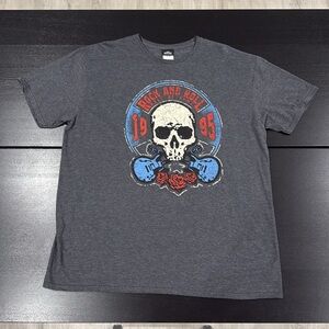 Rock and Roll Hall of Fame Grey T-Shirt with Skull Logo - 2XL